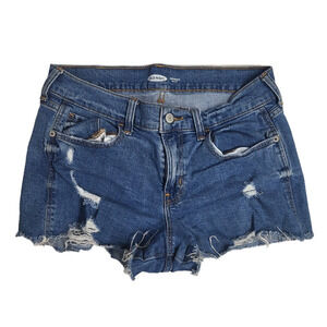 Old Navy Boyfriend Mid Rise Medium Wash Shorts - Size 2